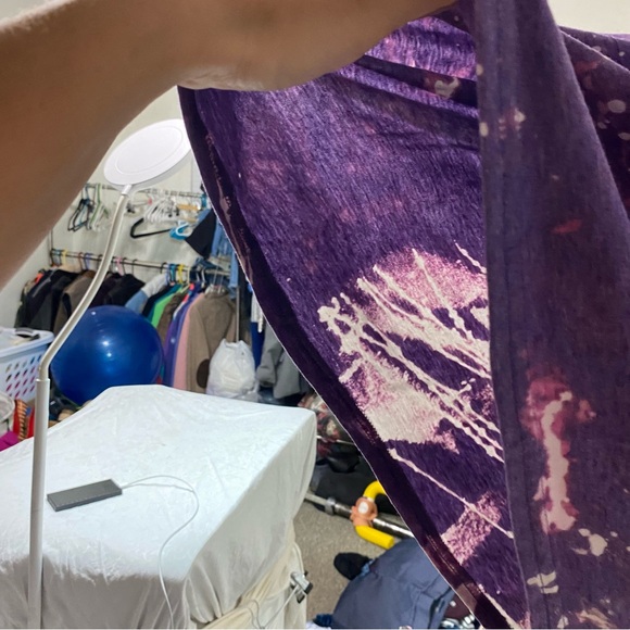 Crazy Tie Dye T Shirt Super Soft “ Get F***ed “ Purple Cheetah Animal Print M/L - Picture 2 of 8